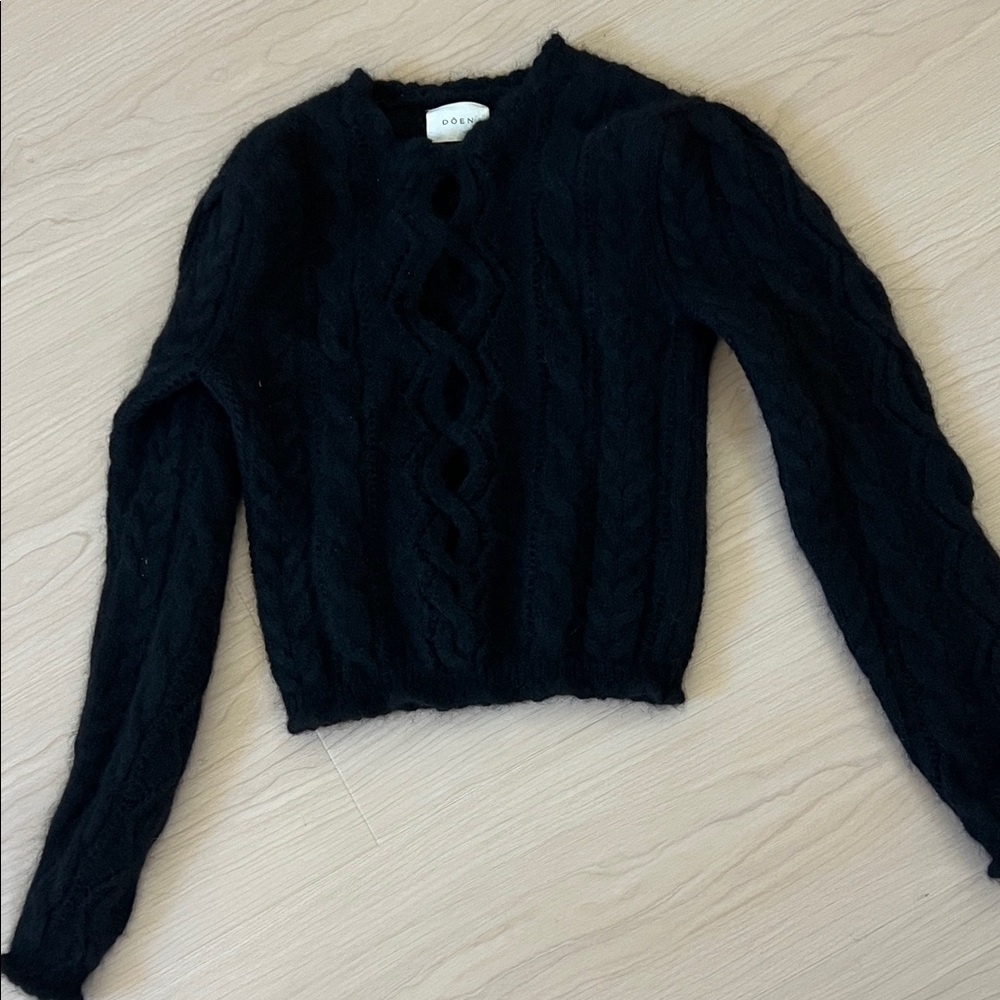Black Cable Knit Sweater
